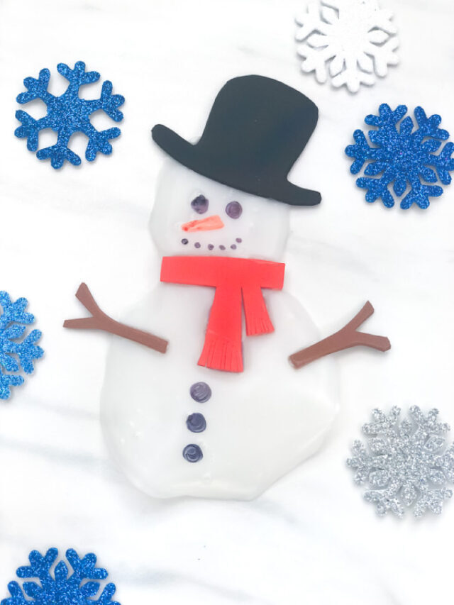 Make This Easy Window Cling Snowman Craft For Kids Story