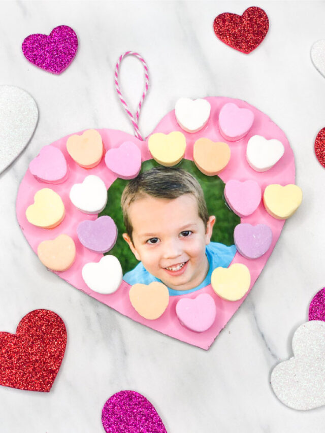 Easy Photo Valentine Wreath Craft For Kids Story