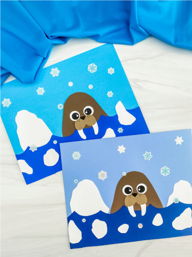 Walrus Arctic Animal Craft For Kids [Free Template] Story