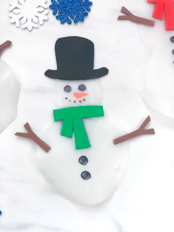 glue and foam snowman craft