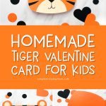 orange and black valentine card craft for kids to make