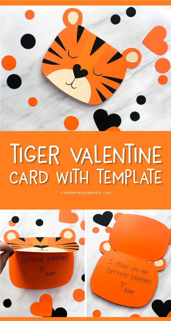 homemade tiger paper card craft