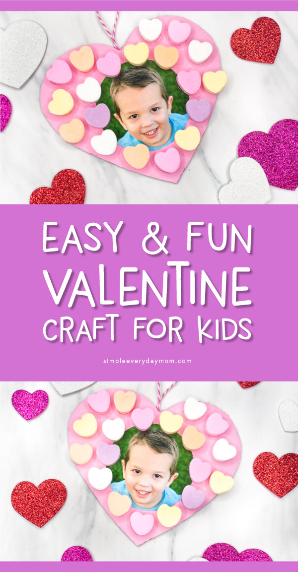 candy heart valentine wreath craft for kids