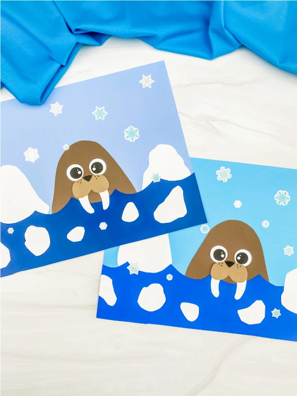 2 walrus crafts for kids