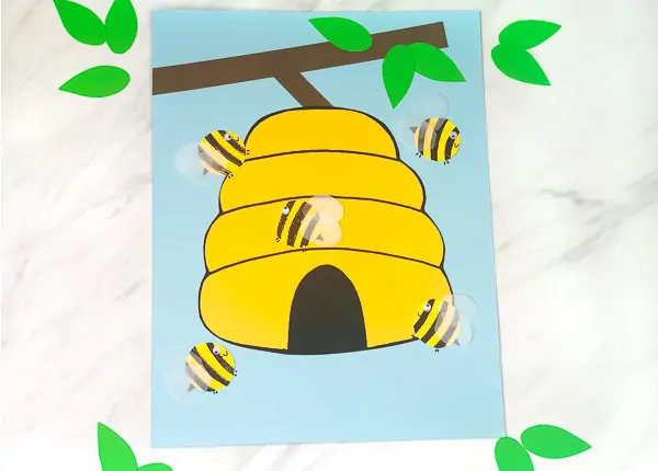 bee and beehive craft for kids