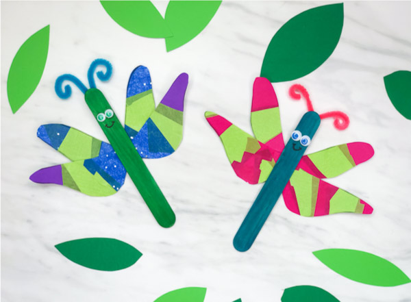 Simple Insect Craft For Kids of all ages will have fun making this easy dragonfly project. It's a fun idea for preschool, prek or kindergarten.