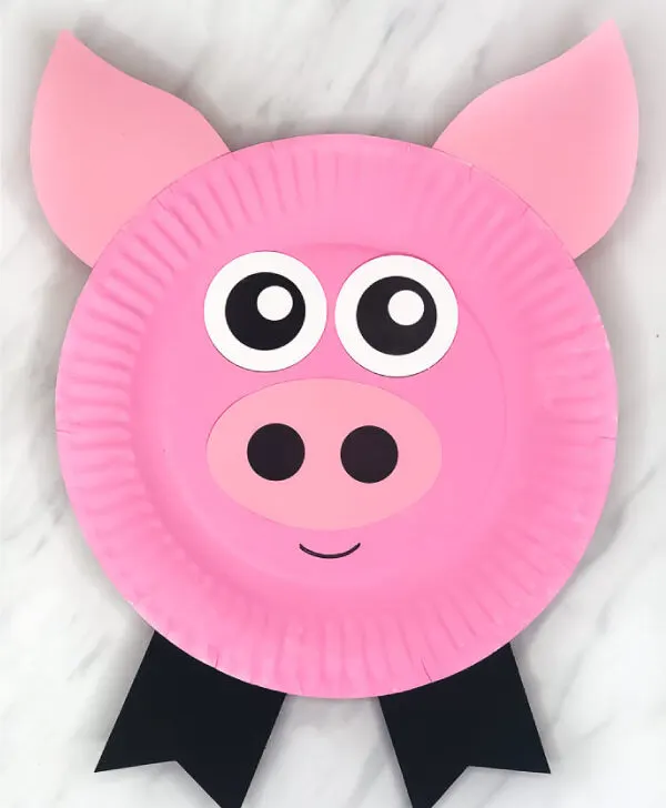 pig made from paper plate
