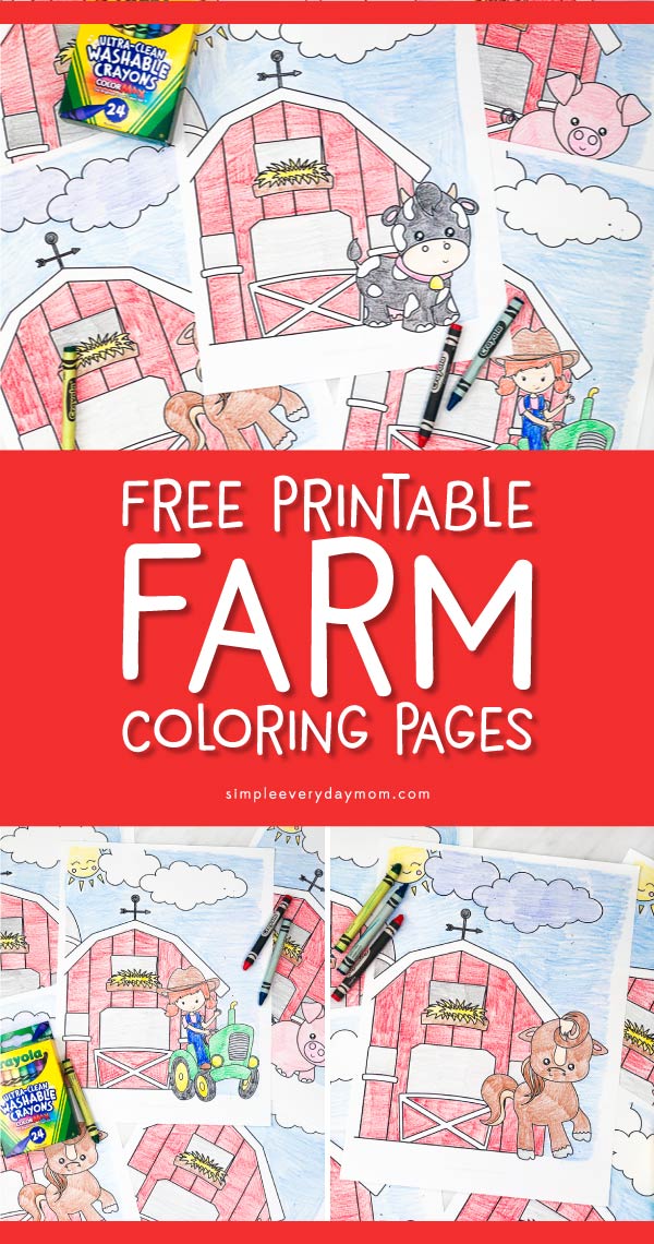 free printable farm coloring pages