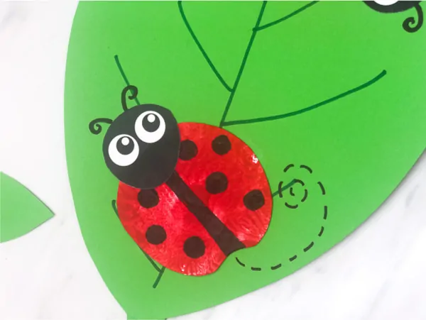 apple stamp ladybug craft