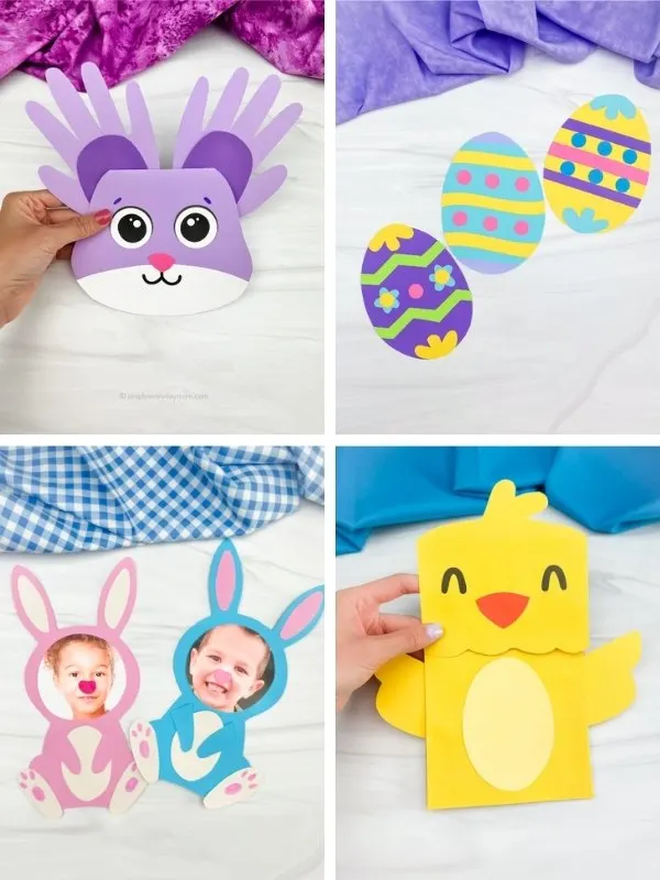 kids' Easter craft image collage