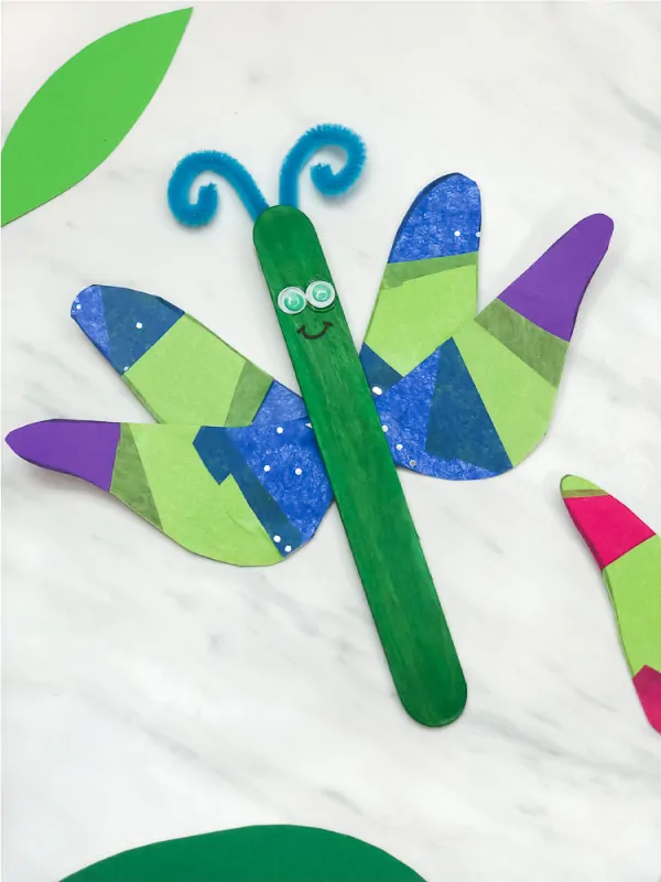 popsicle stick dragon fly craft 