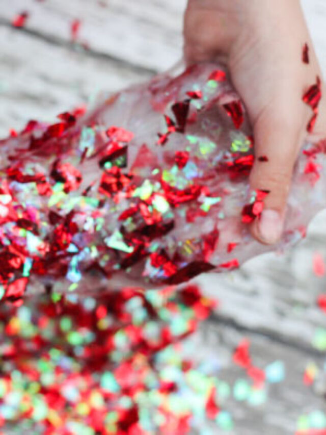3 Ingredient Easy Confetti Valentine Slime Story