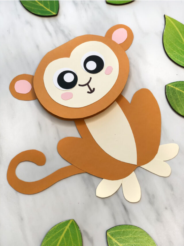 Cute Monkey Craft For Kids (With Free Printable Template) Story