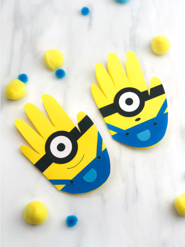 Simple Handprint Minion Card Craft For Kids Story