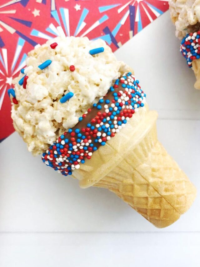 Fun July 4th Rice Krispie Treats For Kids Story