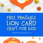lion card craft pin image