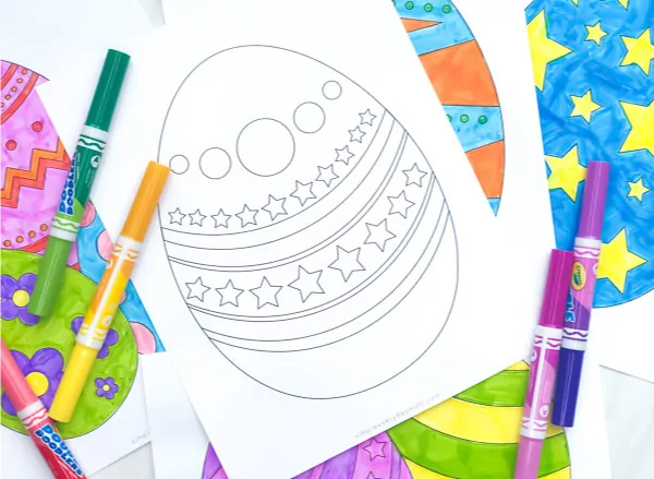Easter Coloring Pages For Kids | Download these free printable Easter egg coloring pages that are simple and fun. They're great for toddlers, preschool, kindergarten and more! #easter #eastereggs #eastercoloringpages #coloringpages #coloring #coloringpagesforkids #kidsactivities #kidscrafts #craftsforkids #kidsactivity #toddlers #preschool #preschoolers #preschoolactivities #classroom #kids