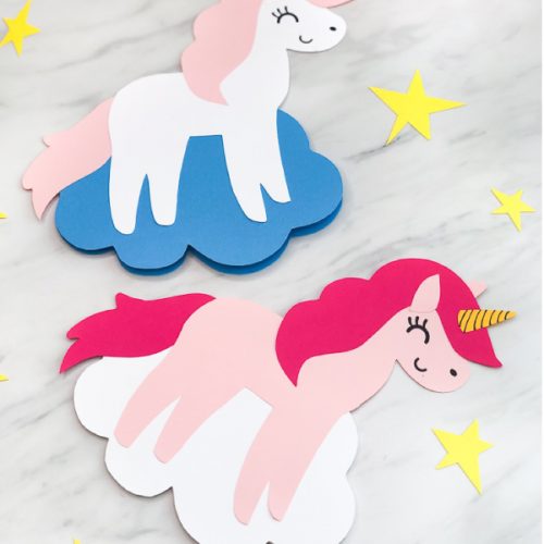 Unicorn Card Craft | Make these cute DIY unicorn cards with this free printable template. #kids #kidscrafts #craftsforkids #kidsandparenting #unicorns #unicorncrafts #printablesforkids #kidsprintables #children #kindergarten #gradeschoolers #elementary #mothersday #simpleeverydaymom