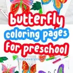 butterfly coloring pages pin image