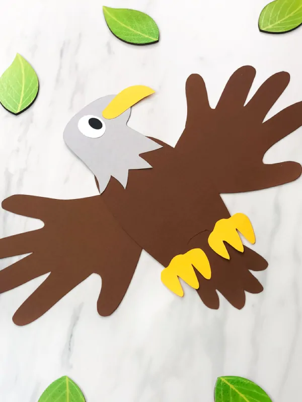 handprint eagle paper craft