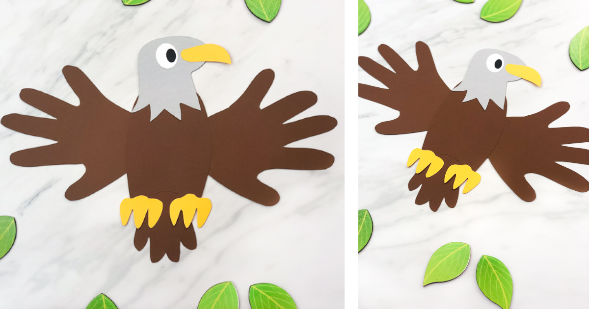 Handprint Bald Eagle Craft For Kids