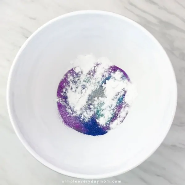 white bowl with slime ingredients