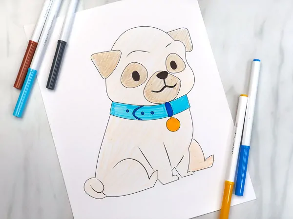 coloring pages of a puppy 
