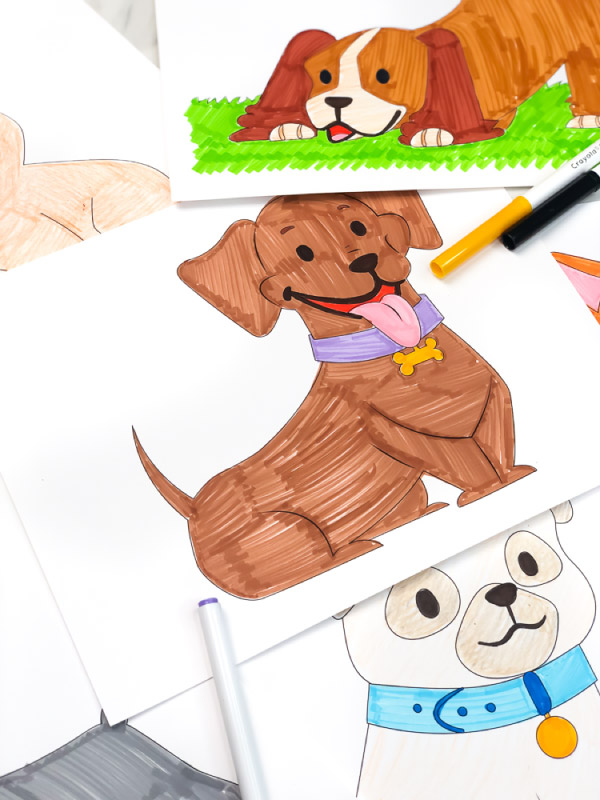 coloring pages of puppies 