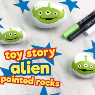 Toy Story Alien Painted Rocks