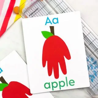 Jumbo Flashcard Handprint Apple Craft For Kids