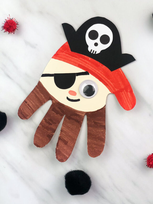 Handprint Pirate Craft For Kids [Free Template] Story