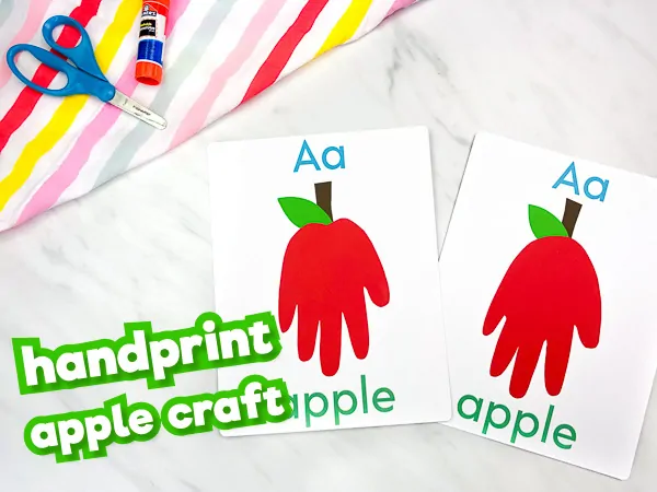 handprint apple craft