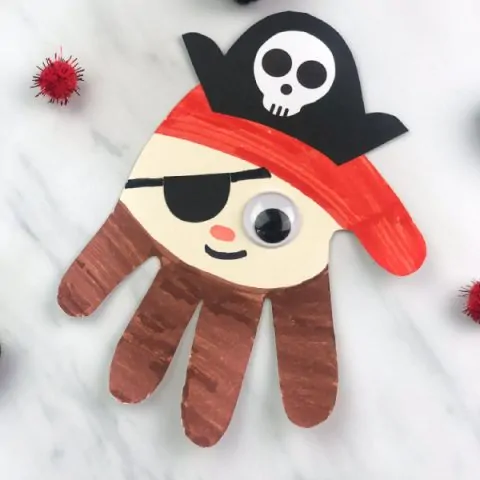 Handprint Pirate Craft For Kids