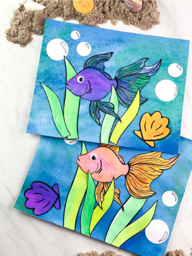 Easy Fish Painting For Kids Story - Simple Everyday Mom