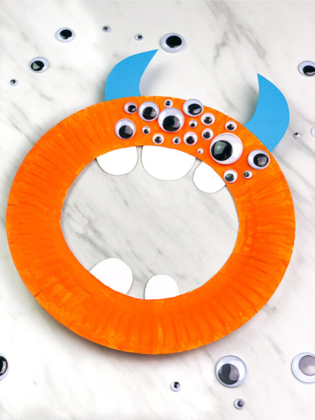 Easy Paper Plate Monster Craft For Preschool [Free Template] Story