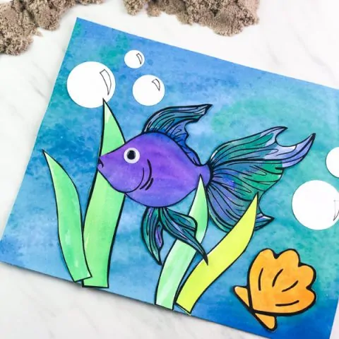 watercolor fish craft