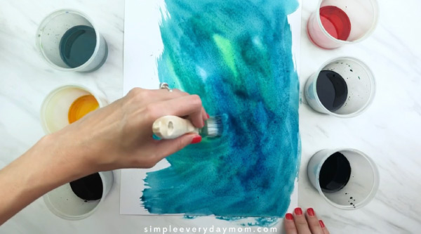 hand painting ocean background