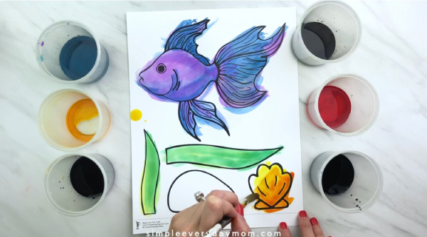 hand painting fish template