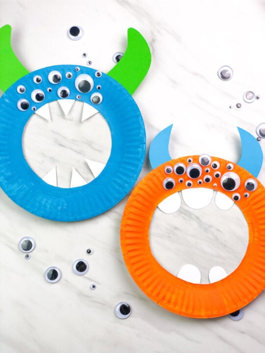 Easy Paper Plate Monster Craft For Preschool [Free Template]