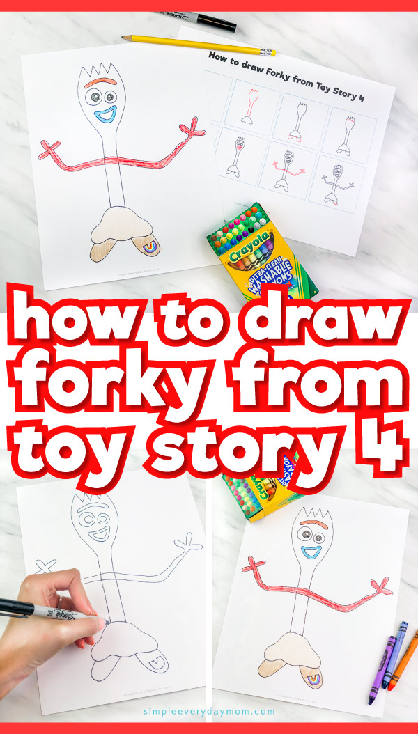 How To Draw Forky From Toy Story 4