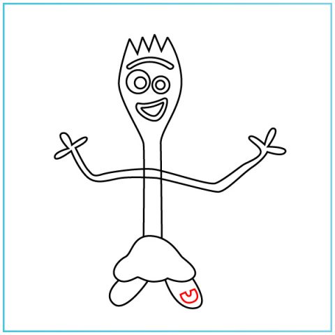 How to Draw Forky From Toy Story 4