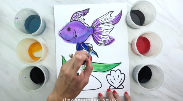 hand painting fish template
