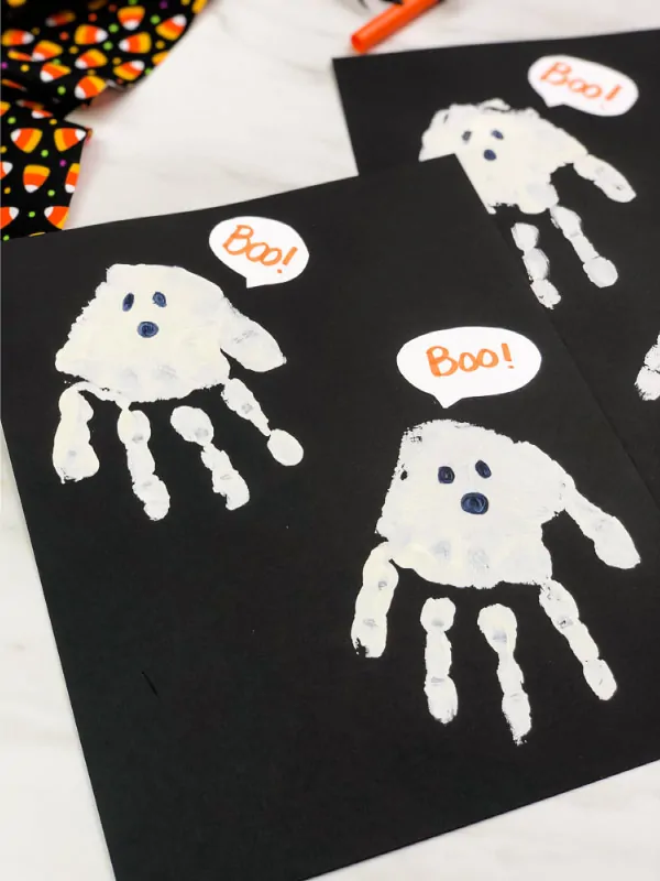 halloween handprint art project for kids