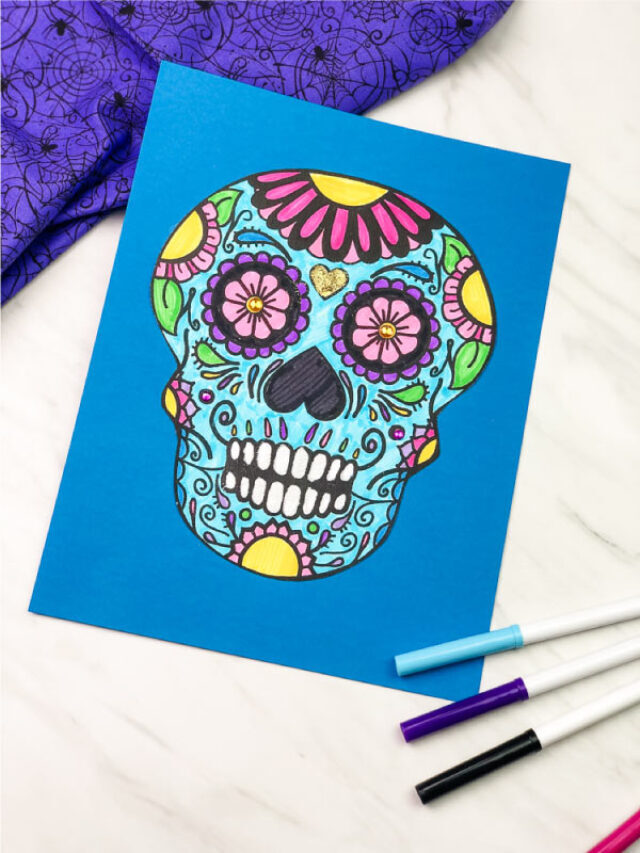 Sugar Skull Craft For Kids [Free Printable] Story