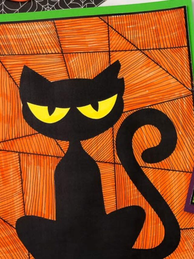 black cat art project