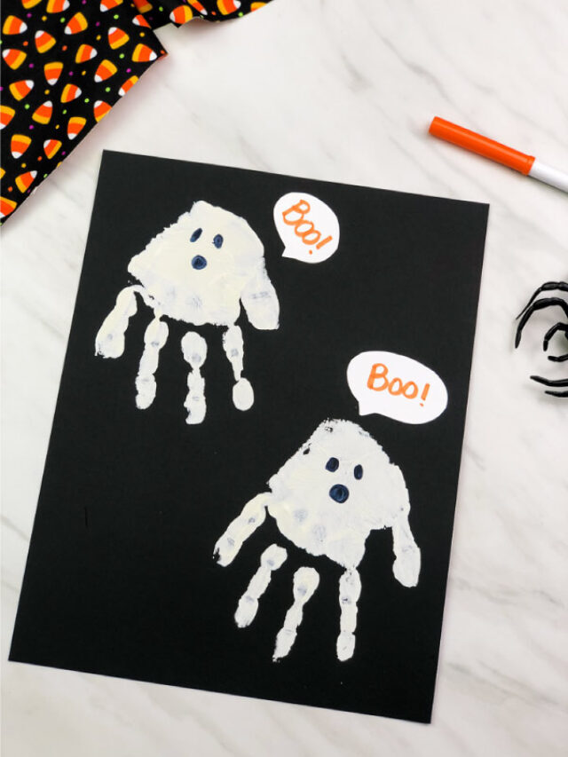 Handprint Ghost Art For Kids Story
