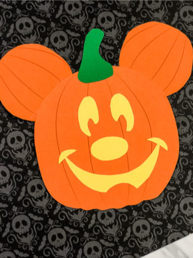 Mickey Mouse Pumpkin Craft For Kids [Free Template] Story