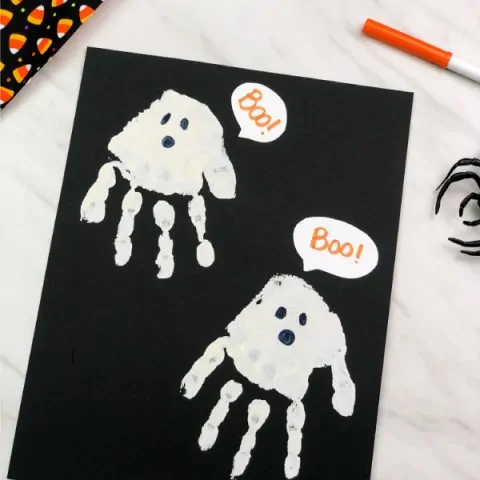 Handprint Ghost Art Project For Kids