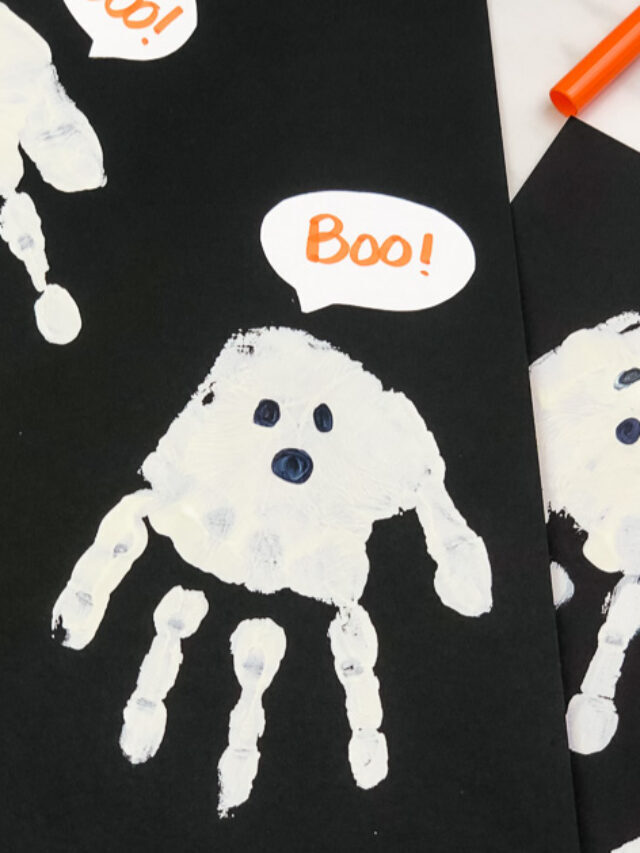 Handprint Ghost Art For Kids Story