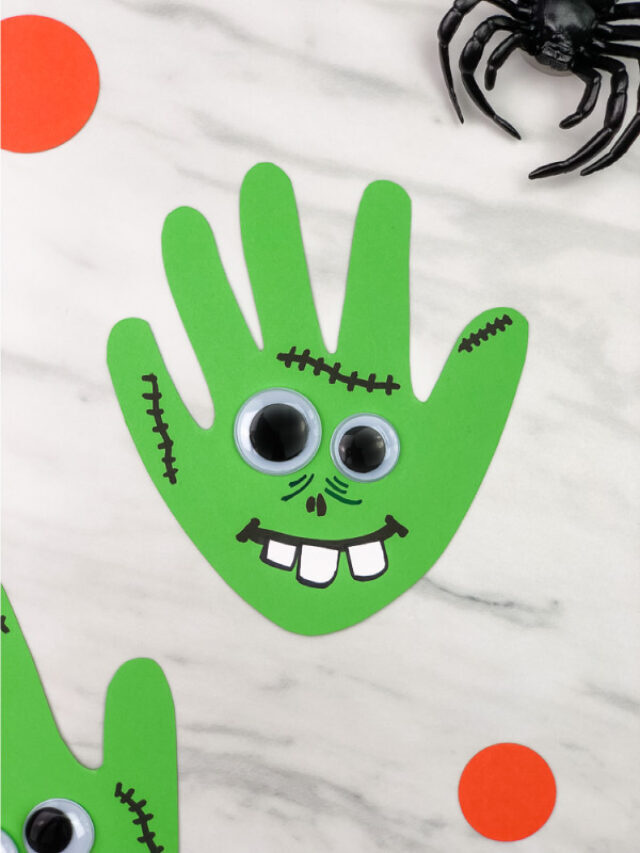 Easy Handprint Zombie Craft For Kids Story
